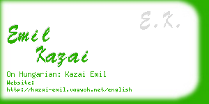 emil kazai business card